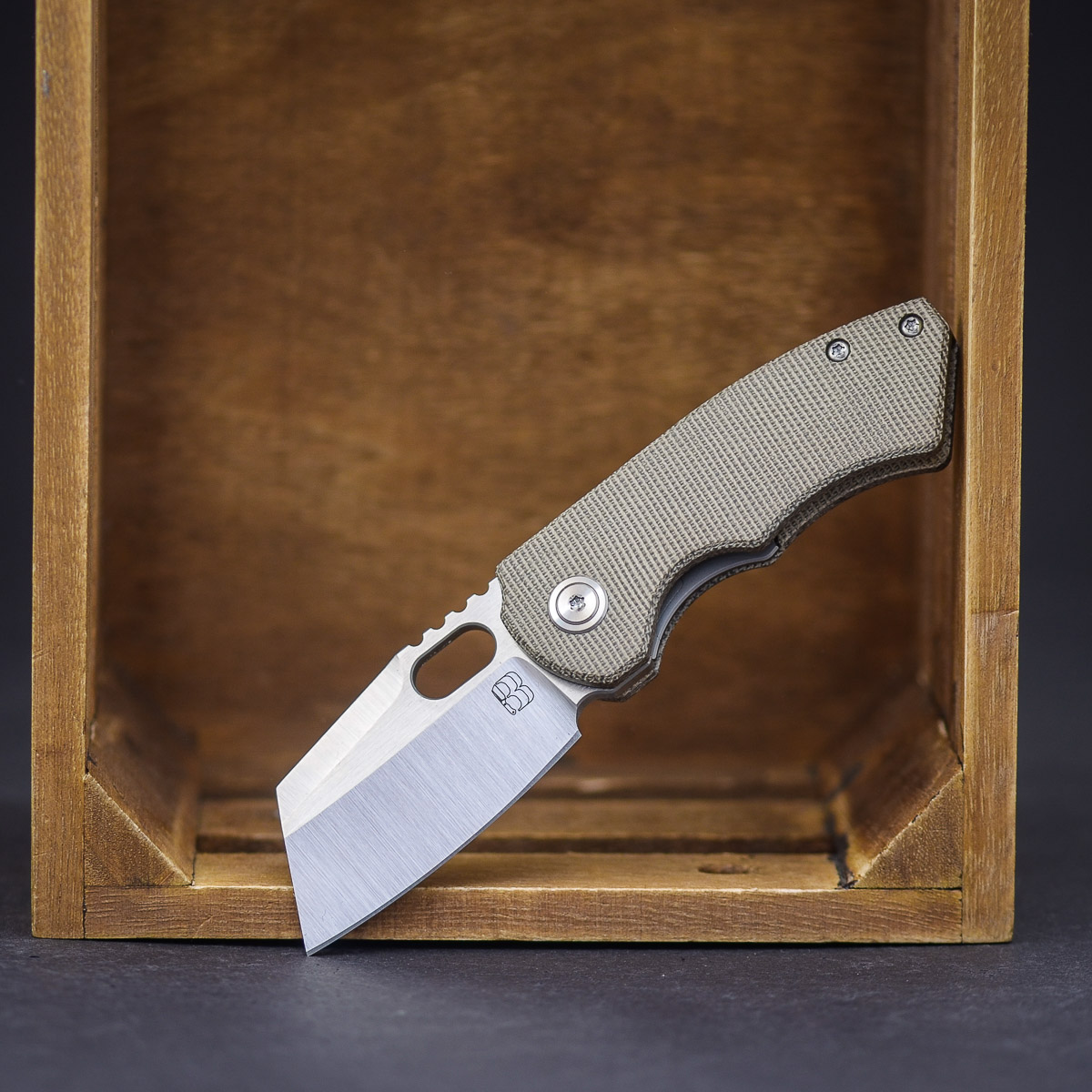 Bergblades Mini SLim 2.0 Micarta Green